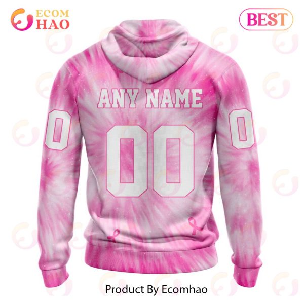 NHL Winnipeg Jets Special Pink Tie-Dye Breast Cancer 3D Hoodie