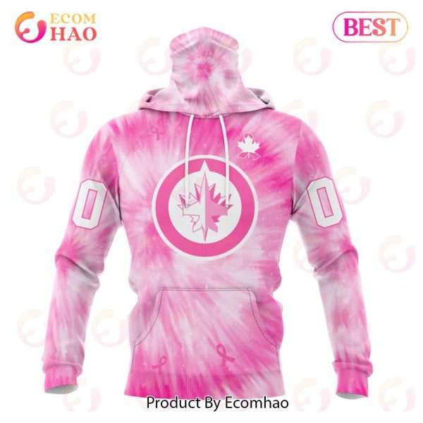 NHL Winnipeg Jets Special Pink Tie-Dye Breast Cancer 3D Hoodie