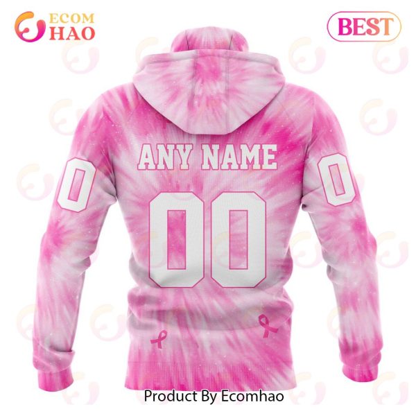 NHL Winnipeg Jets Special Pink Tie-Dye Breast Cancer 3D Hoodie
