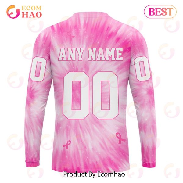 NHL Winnipeg Jets Special Pink Tie-Dye Breast Cancer 3D Hoodie