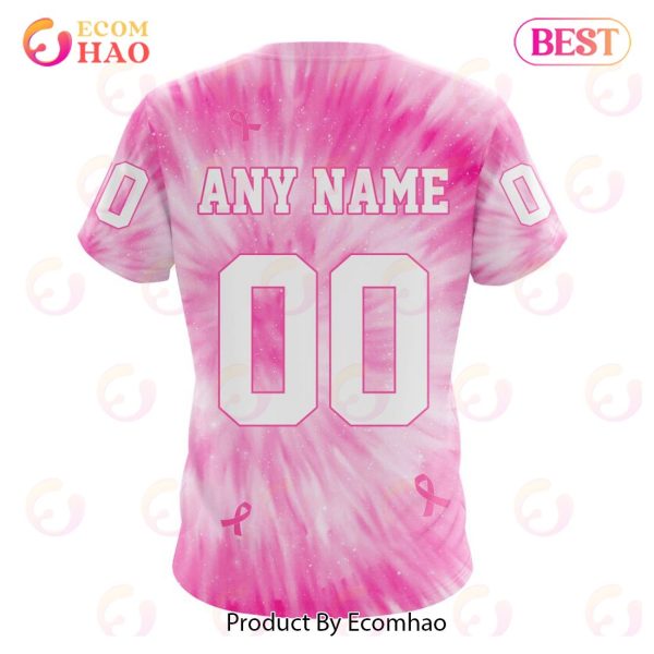 NHL Winnipeg Jets Special Pink Tie-Dye Breast Cancer 3D Hoodie