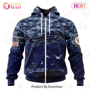 NFL Buffalo Bills Specialized Design With Honor US Navy Veterans 3D Hoodie