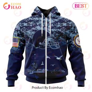 NFL Cleveland Browns Specialized Design With Honor US Navy Veterans 3D Hoodie