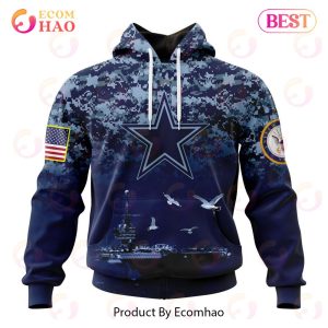 NFL Dallas Cowboys Specialized Design With Honor US Navy Veterans 3D Hoodie