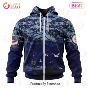 NFL Denver Broncos Specialized Design With Honor US Navy Veterans 3D Hoodie