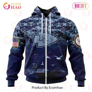 NFL Kansas City Chiefs Specialized Design With Honor US Navy Veterans 3D Hoodie