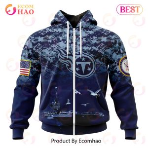 NFL Tennessee Titans Specialized Design With Honor US Navy Veterans 3D Hoodie
