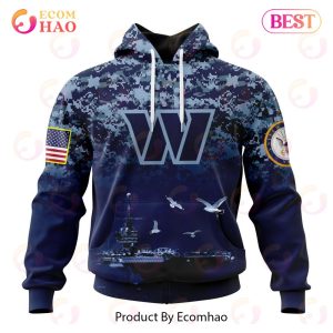 NFL Washington Commanders Specialized Design With Honor US Navy Veterans 3D Hoodie