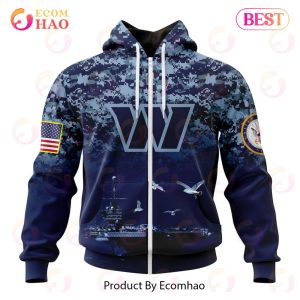 NFL Washington Commanders Specialized Design With Honor US Navy Veterans 3D Hoodie