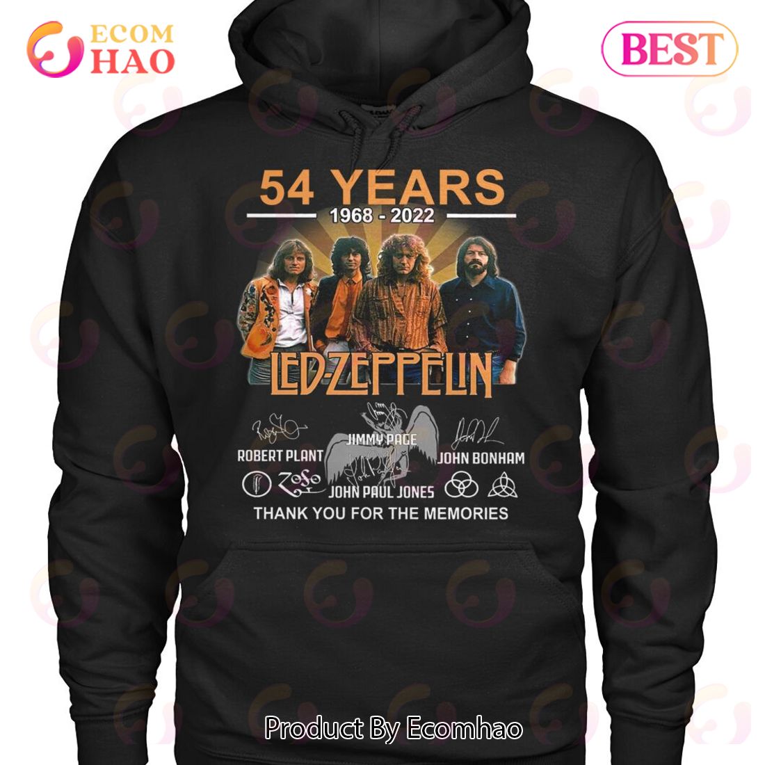 54 Years 1968 – 2022 Led Zeppelin Thank You For The Memories T-Shirt