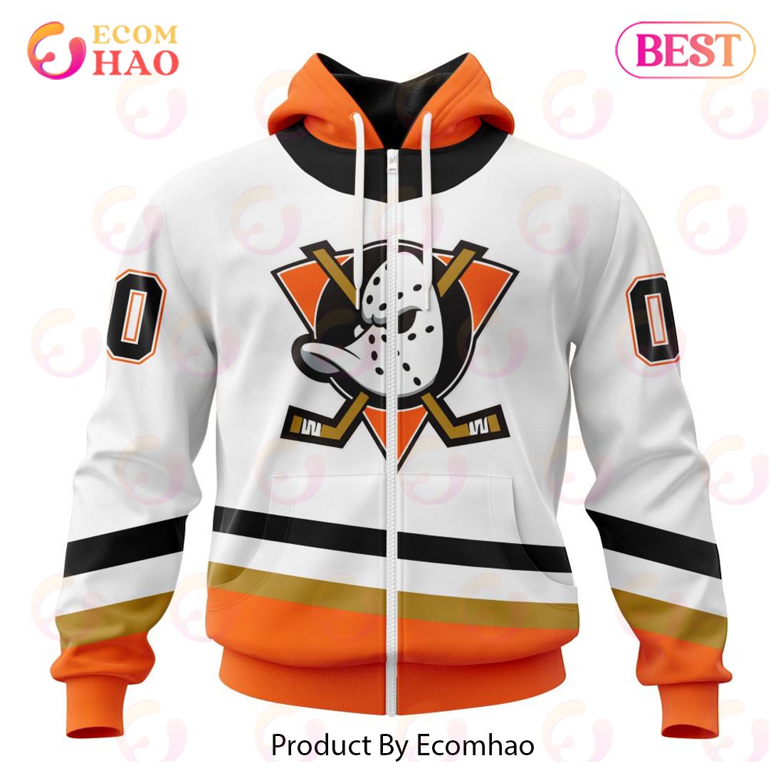 NHL Anaheim Ducks Reverse Retro Kits 2022 3D Hoodie