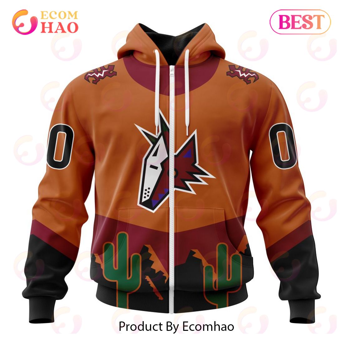 NHL Arizona Coyotes Reverse Retro Kits 2022 3D Hoodie