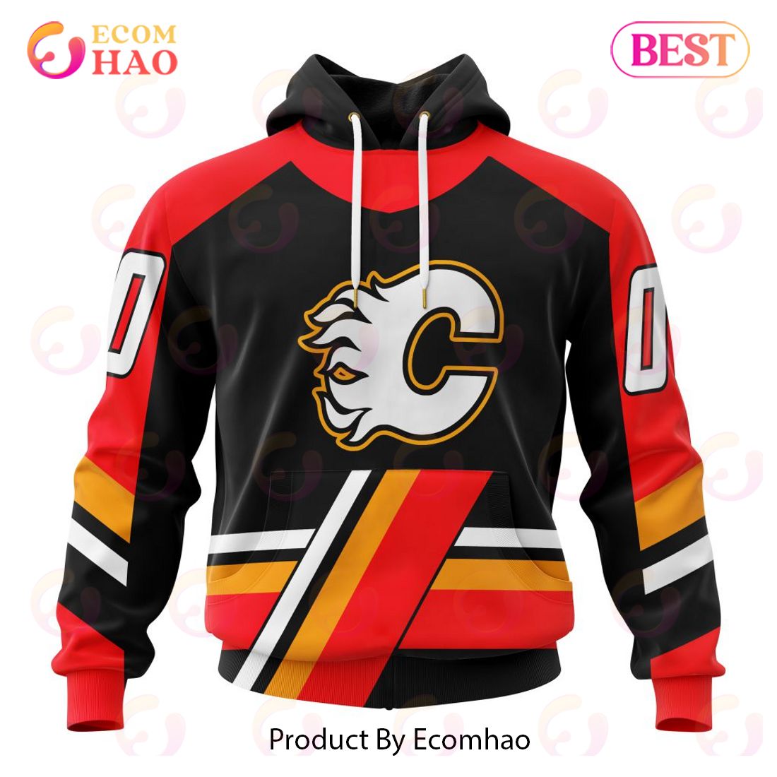 3D Printed Personalize Calgary Flames Reverse Retro Alternate Jersey  Personalize Hoodie Style Custom Living Room Curtains in 2023