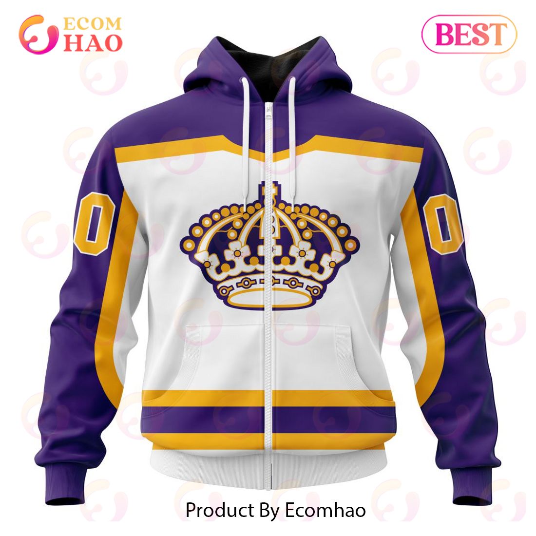 NHL Los Angeles Kings Reverse Retro Kits 2022 3D Hoodie