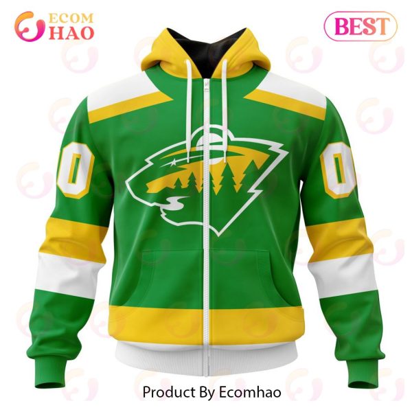 NHL Minnesota Wild Reverse Retro Kits 2022 3D Hoodie