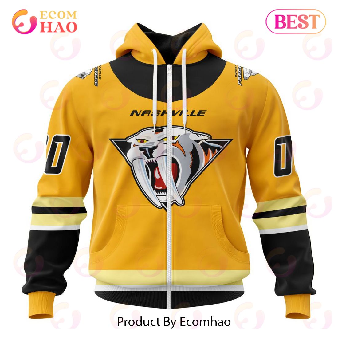 NHL Nashville Predators Reverse Retro Kits 2022 3D Hoodie