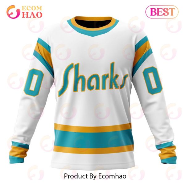 NHL San Jose Sharks Reverse Retro Kits 2022 3D Hoodie