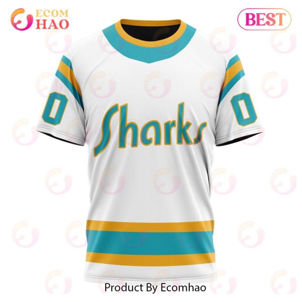 NHL San Jose Sharks Reverse Retro Kits 2022 3D Hoodie