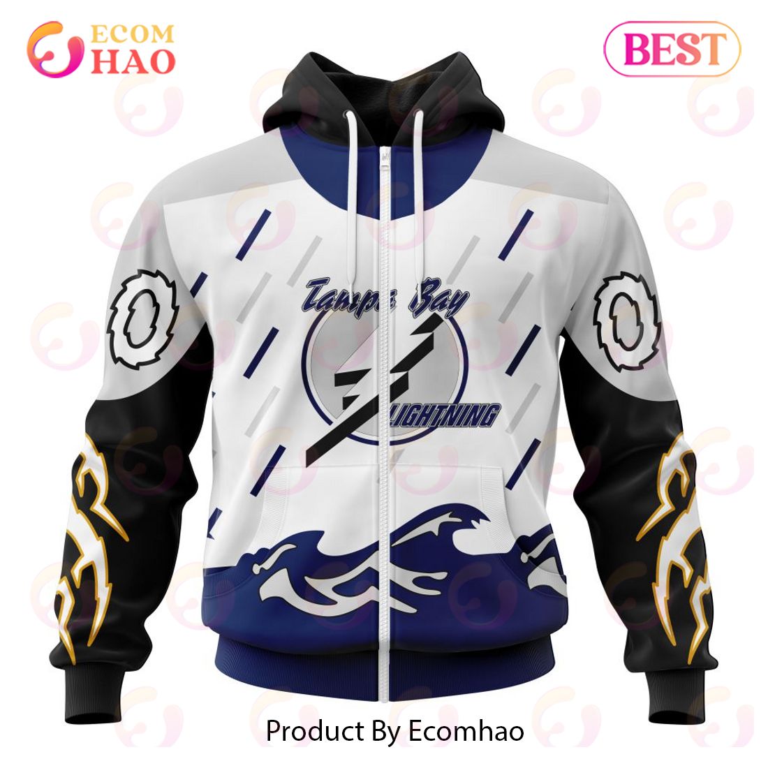 NHL Tampa Bay Lightning Reverse Retro Kits 2022 3D Hoodie