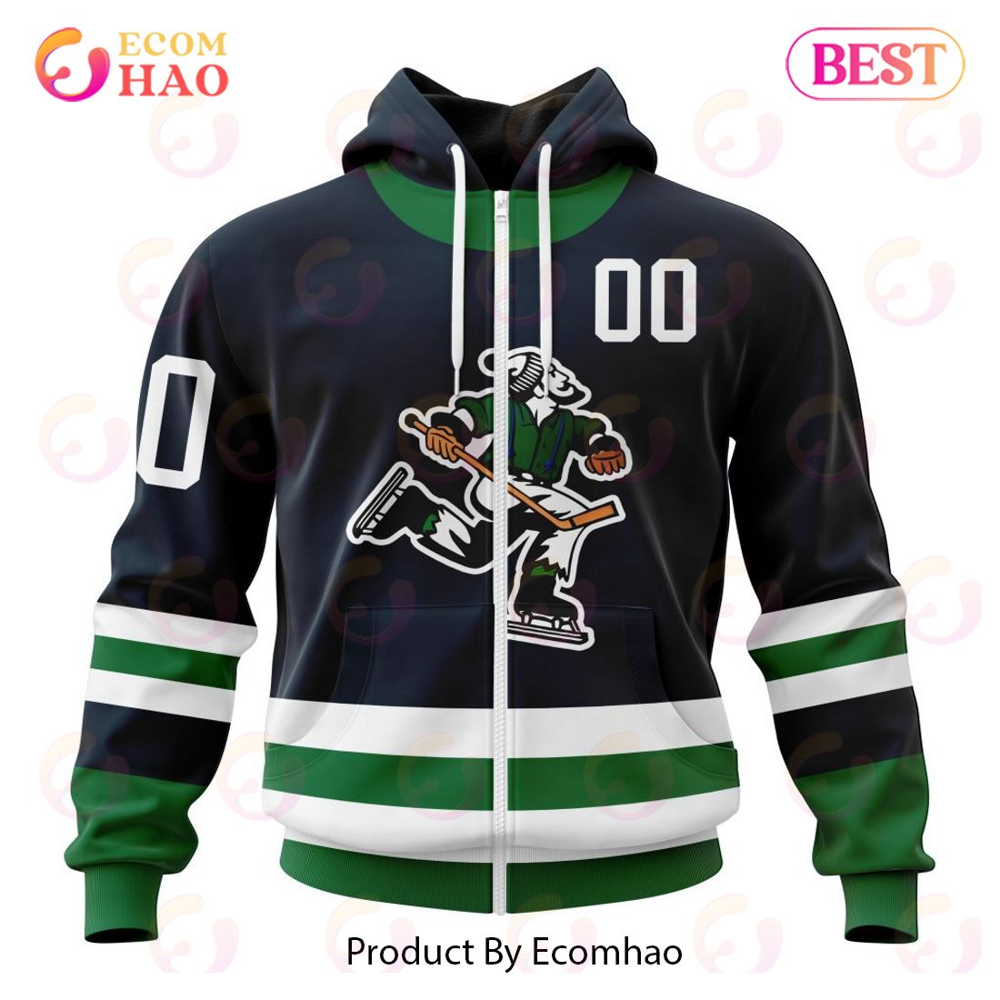 NHL Vancouver Canucks Reverse Retro Kits 2022 3D Hoodie