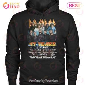 Def Leppard 47 Years 1976 – 2023 Thank You For The Memories T-Shirt