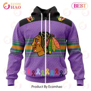 NHL Chicago BlackHawks Specialized Design Fights Cancer 3D Hoodie