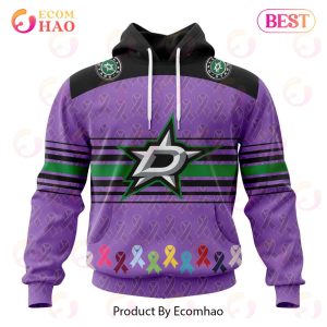 NHL Dallas Stars Specialized Design Fights Cancer 3D Hoodie
