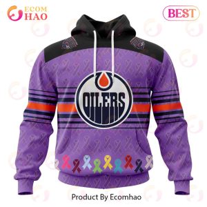 NHL Edmonton Oilers Specialized Design Fights Cancer 3D Hoodie