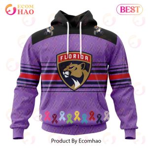 NHL Florida Panthers Specialized Design Fights Cancer 3D Hoodie
