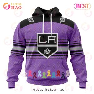 NHL Los Angeles Kings Specialized Design Fights Cancer 3D Hoodie