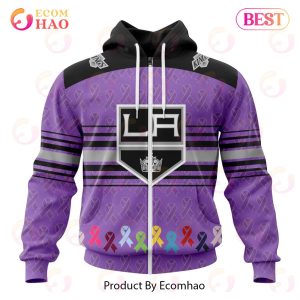 NHL Los Angeles Kings Specialized Design Fights Cancer 3D Hoodie