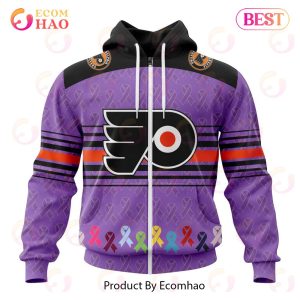 NHL Philadelphia Flyers Specialized Design Fights Cancer 3D Hoodie