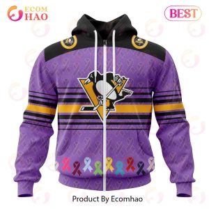 NHL Pittsburgh Penguins Specialized Design Fights Cancer 3D Hoodie