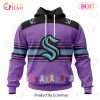 NHL San Jose Sharks Specialized Design Fights Cancer 3D Hoodie