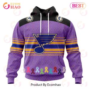 NHL St. Louis Blues Specialized Design Fights Cancer 3D Hoodie