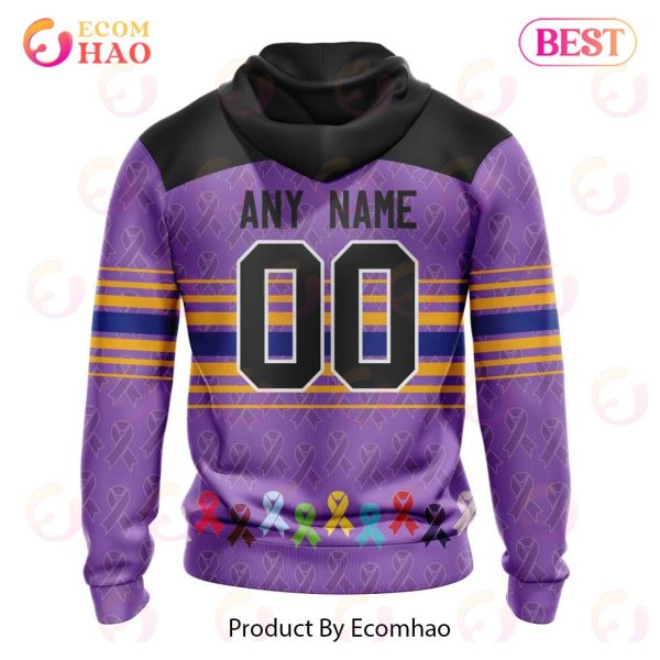 NHL St. Louis Blues Specialized Design Fights Cancer 3D Hoodie