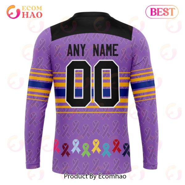 NHL St. Louis Blues Specialized Design Fights Cancer 3D Hoodie