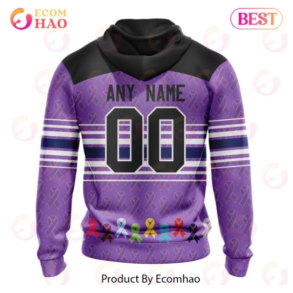 NHL Tampa Bay Lightning Specialized Design Fights Cancer 3D Hoodie