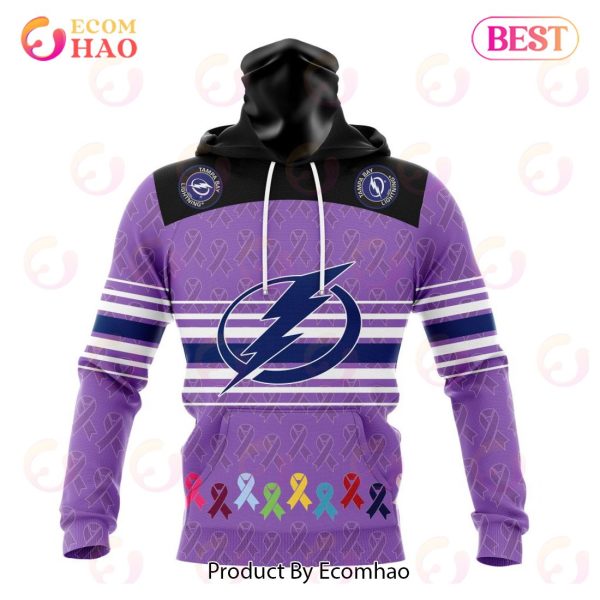 NHL Tampa Bay Lightning Specialized Design Fights Cancer 3D Hoodie