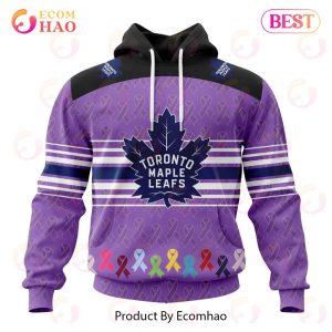 NHL Toronto Maple Leafs Specialized Design Fights Cancer 3D Hoodie