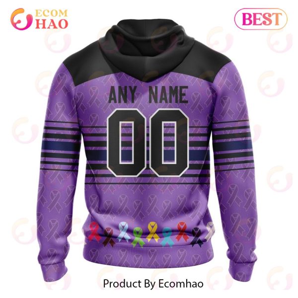 NHL Vancouver Canucks Specialized Design Fights Cancer 3D Hoodie
