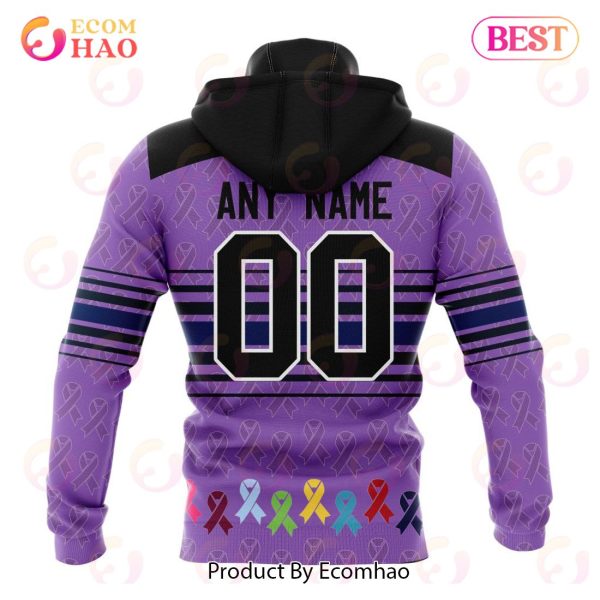 NHL Vancouver Canucks Specialized Design Fights Cancer 3D Hoodie