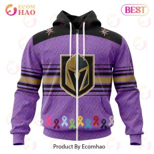 NHL Vegas Golden Knights Specialized Design Fights Cancer 3D Hoodie