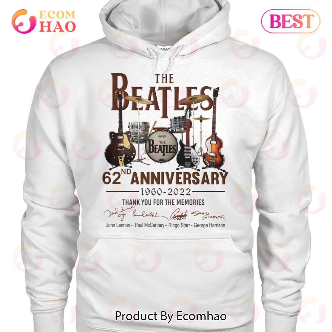 The Beatles 62nd Anniversary 1960 – 2022 Thank You For The Memories T-Shirt Luxury Items