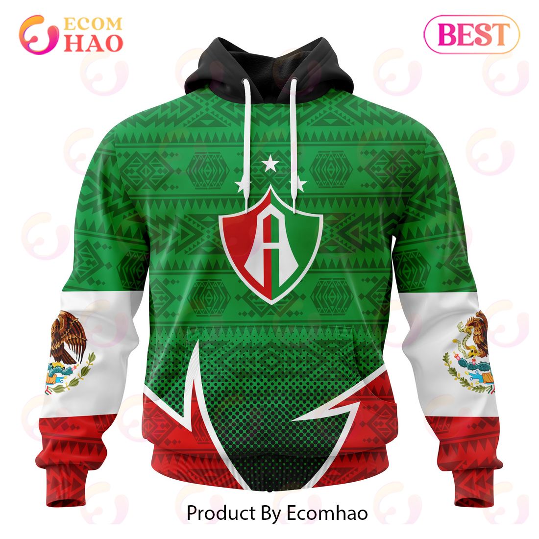 LIGA MX Atlas F.C Special Mexican Pride 3D Hoodie