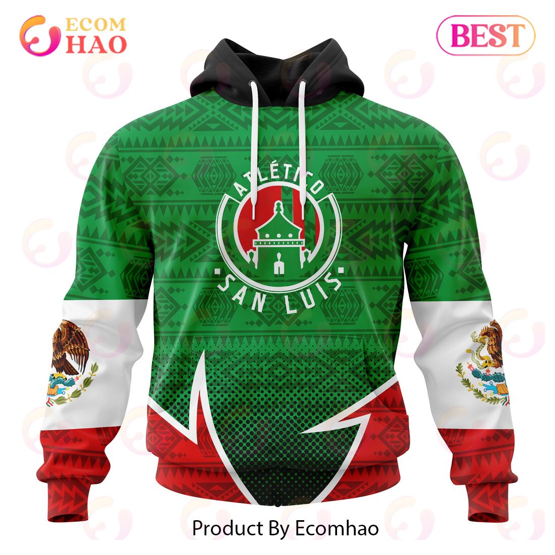 LIGA MX Atletico San Luis Special Mexican Pride 3D Hoodie