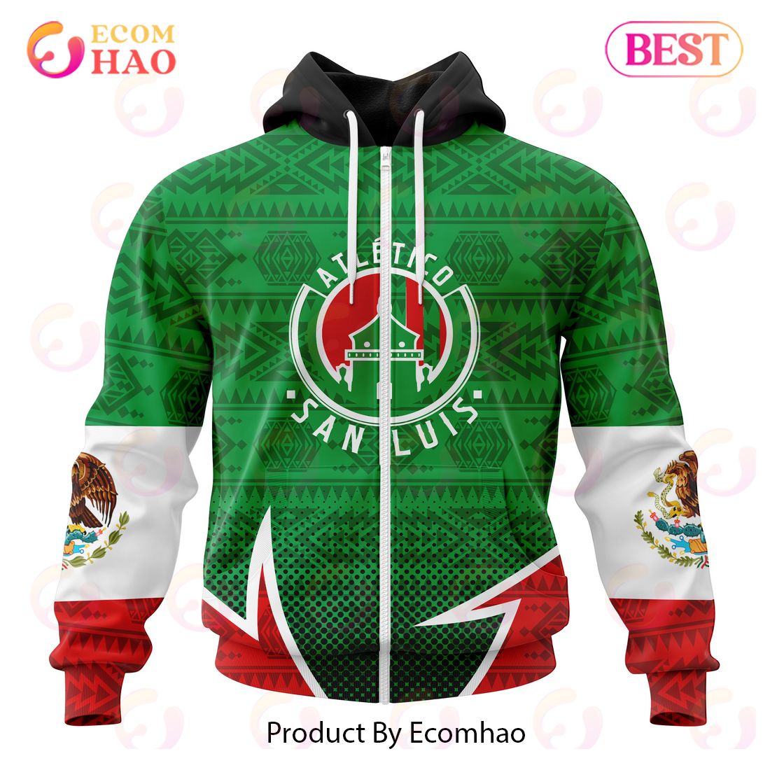 LIGA MX Atletico San Luis Special Mexican Pride 3D Hoodie