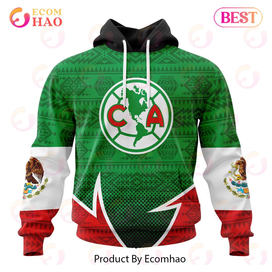 LIGA MX Club America Special Mexican Pride 3D Hoodie