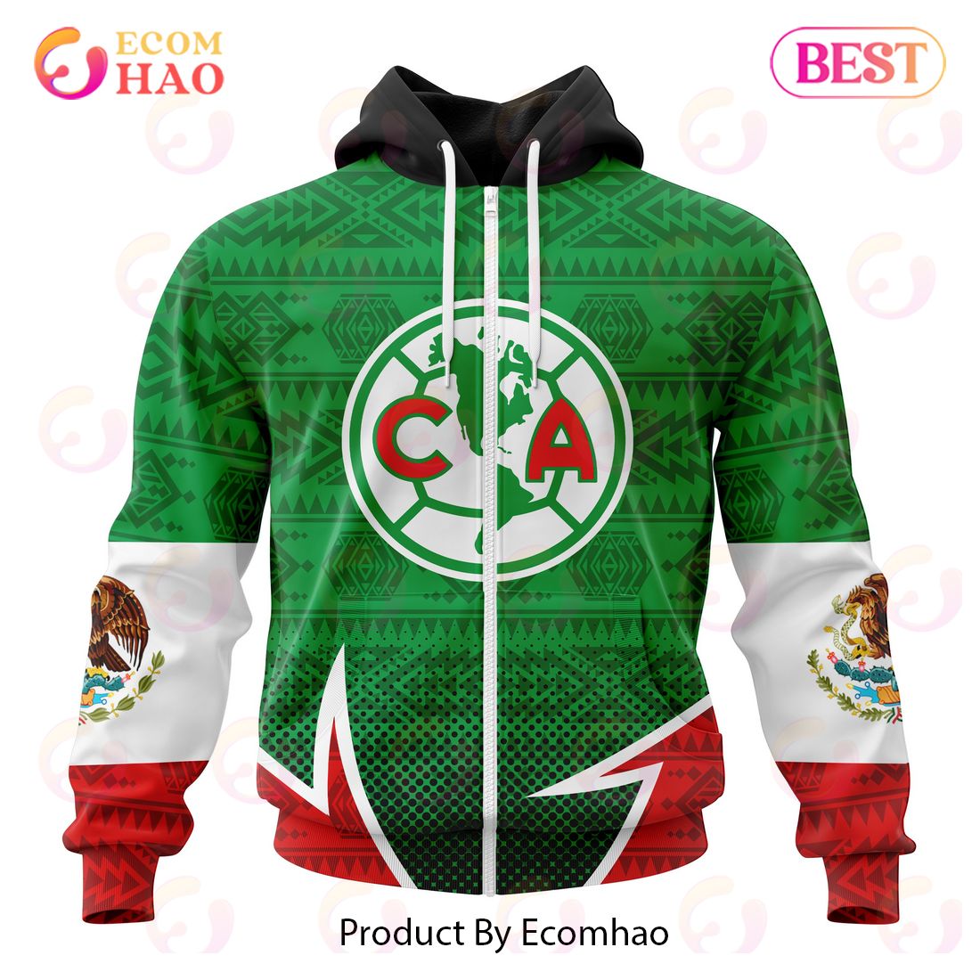 LIGA MX Club America Special Mexican Pride 3D Hoodie