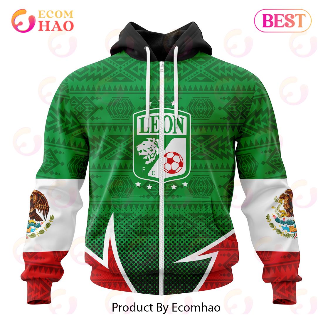 LIGA MX Club Leon Special Mexican Pride 3D Hoodie